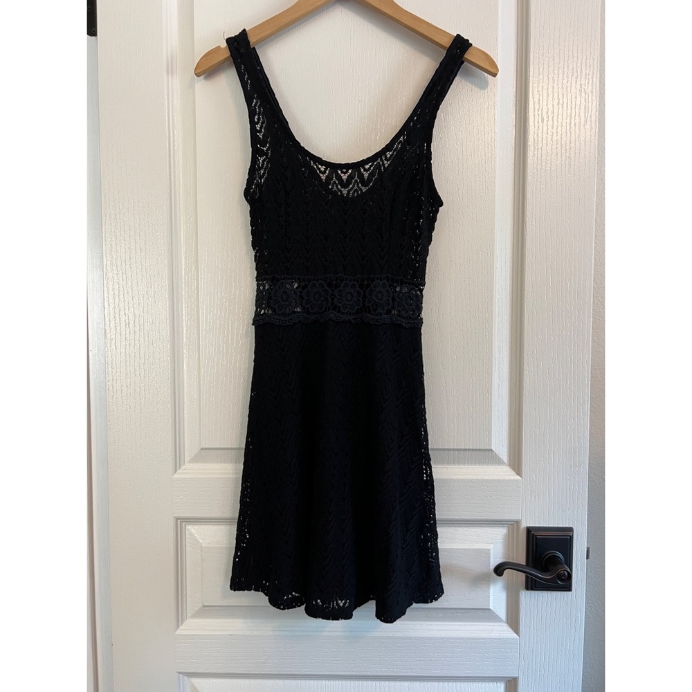 Foreign Exchange Black Lace Stretch Mini Dress XS-S